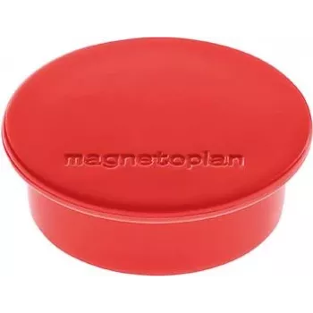Magnetoplan Discofix okrugli magnet boja crvena s masivnom feritnom jezgrom, snaga držanja 2,2 kg 1662006