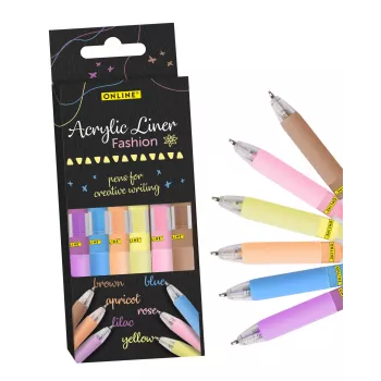 ONLINE Fashion akrilni markeri razne boje 1,0 mm, 6 komada (18632/6)