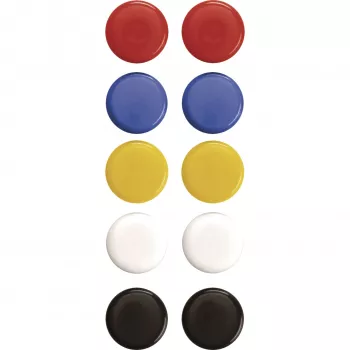 Magnetoplan signalni magneti 20 mm, 10 komada, razne boje (crvena, plava, žuta, zelena, bijela) 16662