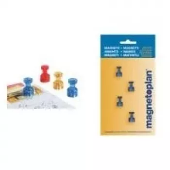 Magnetoplan magnetski držač za poruke, svjetlucavo prozirna narančasta, 4 kom, drži do 9 listova A4 1666144