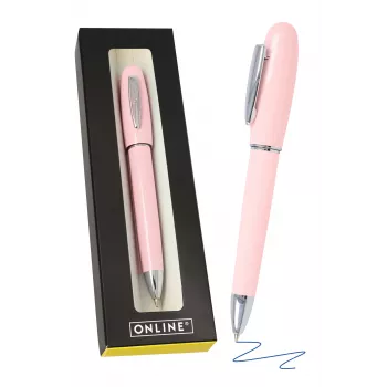 ONLINE Schreibgeräte ONLINE pribor za pisanje Highway Rose kemijska olovka, crna tinta, Medium (M), metalno kućište, mehanizam na pritisak 38188/3D