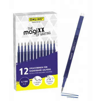 ONLINE magiXX ulošci za gel olovku plavi 0,7 mm Medium, pakiranje od 12 (40167)