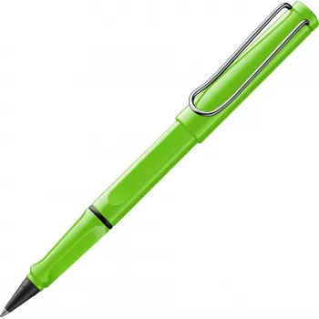 LAMY safari roller olovka zelena visokog sjaja s ergonomskom drškom i metalnom kopčom 1240192