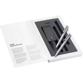 LAMY logo Brushed Black set za pisanje – kemijska olovka i mehanička olovka u poklon kutiji 1240662