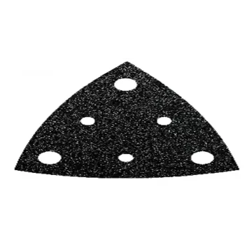 FEIN Delta Sanding Sheets Hook-and-Loop Perforated Grit 80, 80 mm Corner, 50-Pack 63717110015