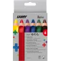 LAMY 3plus drvene bojice, set od 6, ergonomski trokutaste, ekstra debela lomljiva mina, razne boje 1222002