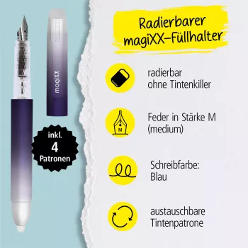 ONLINE magiXX Lavender Fountain Pen, Medium Nib (M), Purple 70198