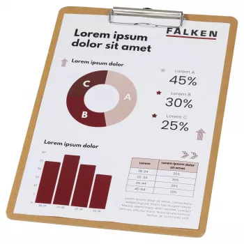 FALKEN PURE Nature Clipboard A4, Cardboard, Brown 15072600000F