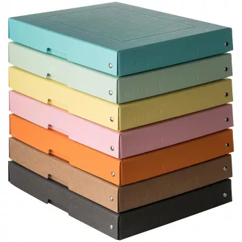 FALKEN PURE Storage Box 500 Sheets Pastel Assorted 24 x 32 x 4 cm, 5 Pieces 22001952000F