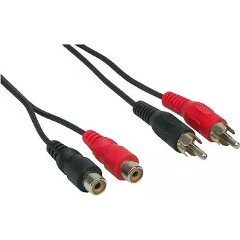 Good Connections 2x RCA utikač na 2x RCA utičnicu stereo audio produžni kabel, 1,5 m, crni AS-2CV2