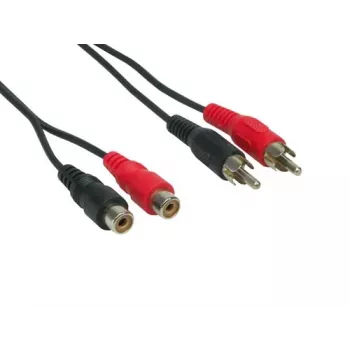 Good Connections 2x RCA utikač na 2x RCA utičnicu stereo audio produžni kabel, 1,5 m, crni AS-2CV2