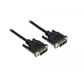 GoodConnections DVI-D Single Link kabel 18+1 utikač na utikač, 1,8m, crni, pozlaćeni, dvostruko oklopljeni, HDCP, 1920x1200 4310-DD2