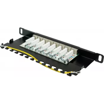 GoodConnections Alcasa GC-N0130 Cat6a oklopljeni RJ45 keystone modul - 10GbE, 22-26 AWG, crni