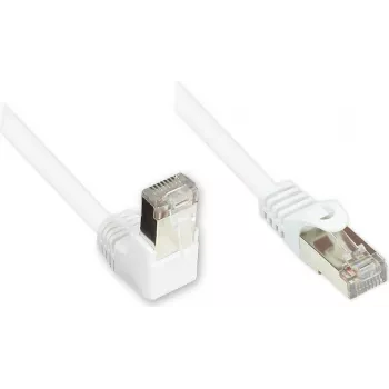 GoodConnections Cat. 5e F/UTP patch kabel, 3m, bijeli, zakrivljeni na ravni RJ45 805W-030EWI