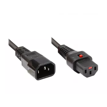 Good Connections Alcasa 1600-IEC10 mrežni kabel C14 na C13, utikač/utičnica, ravni, 1 m, crni