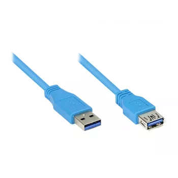 GoodConnections USB 3.0 produžni kabel A utikač na A utičnicu, plavi, 1 m (2711-B01)