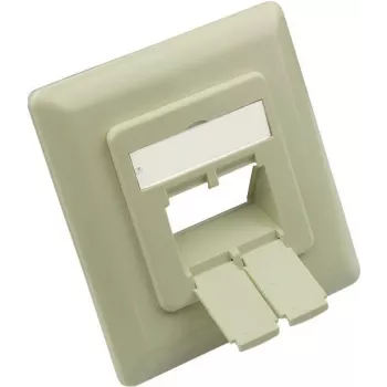 GoodConnections središnja ploča 50x50mm s okvirom 80x80mm za mrežne utičnice, biserno bijela RAL1013 (GC-N0154)