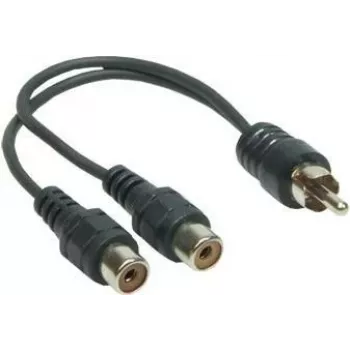 Good Connections 5901-KA audio adapter kabel, 1x RCA utikač na 2x RCA utičnica, 0,2m, crni