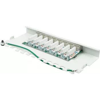 GoodConnections GC-N0113 desktop Cat.6 8-Port STP patch panel, 0,5U, bez alata, čisto bijeli RAL9010