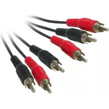 Good Connections AVB-02 3x RCA utikač na 3x RCA utikač kompozitni video + stereo audio kabel, 2m, crni