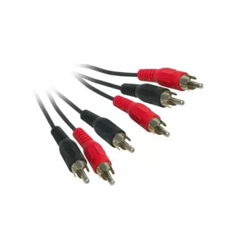 Good Connections AVB-02 3x RCA utikač na 3x RCA utikač kompozitni video + stereo audio kabel, 2m, crni