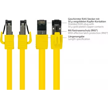 GoodConnections Alcasa Cat8.1 S/FTP Ethernet patch kabel, RJ45, žuti, 1,5 m 8080-015Y