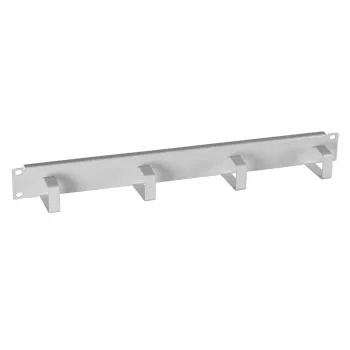EFB-Elektronik 19 inch 1U panel za upravljanje kabelima s 4 čelična nosača, RAL 7035 svijetlosiva, 699995
