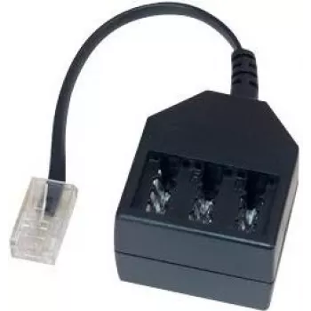 GoodConnections telefonski adapter RJ45 (8P4C) utikač na TAE-F utičnicu, 20cm, crni T4A-NFF