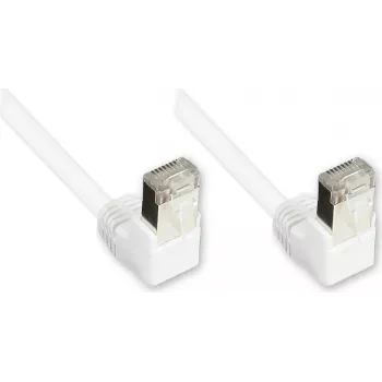 GoodConnections Cat. 5e F/UTP mrežni kabel, bijeli, 5m, 90° prema dolje zakrenuti RJ45 utikači 805W-050WI