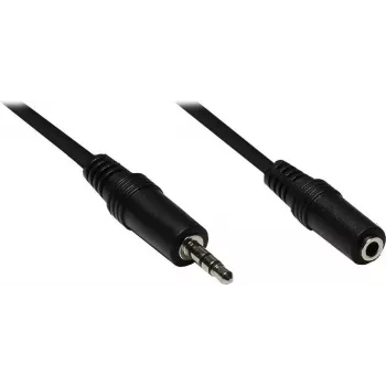 GoodConnections 3,5mm audio produžni kabel, utikač na utičnicu, 3-polni, crni, 2,5m AS-35V25