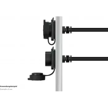 GoodConnections IC01-16U3102-010 S1 industrijski USB-C kabel, USB 3.2 Gen 2, utikač na ugradbenu utičnicu, M16, IP65/67, 1 m
