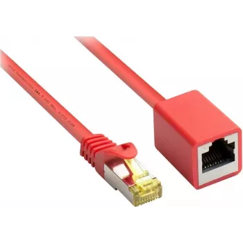 GoodConnections 8070VR-100R Cat.7 S/FTP RJ45 produžni mrežni kabel, PiMF, bezhalogeni, 600 MHz, OFC, RNS zaštita jezička, 10 m, crveni