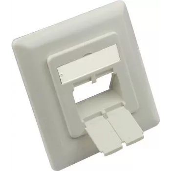 GoodConnections središnji umetak 50x50mm s okvirom 80x80mm za mrežne utičnice, signalno bijeli RAL9003 (GC-N0155)