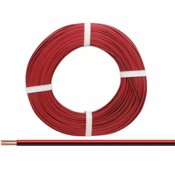 Donau Elektronik 218-50 Stranded Wire 2 x 0.14 mm² Red/Black 50 m