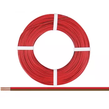 Donau Elektronik 218-08-25 licna 2 x 0,14 mm², crvena, smeđa, 25 m