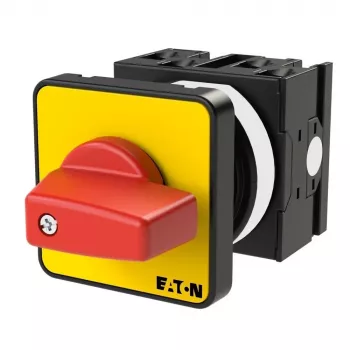 Eaton T0-2-1/E-RT 3-Pole Switch, Black/Red/Yellow 011082