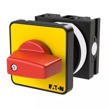 Eaton T0-1-102/E-RT Cam Switch, 2-Pole, 20 A, Front Mount, Red/Yellow 009046