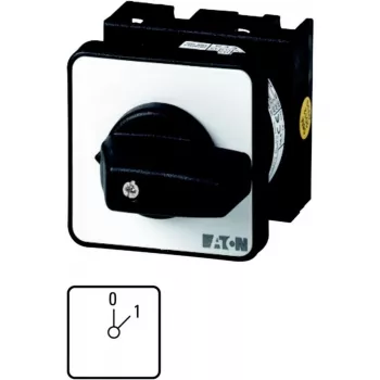 Eaton T0-1-15401/E Toggle Switch, 1-Pole, Black/Metallic 038854