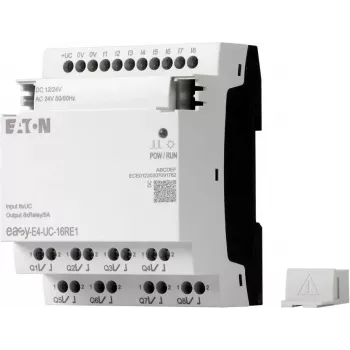 Eaton EASY-E4-UC-16RE1 easyE4 upravljački relej, 8 DI, 4 AI, 8 relejnih izlaza, Ethernet, LCD, za DIN tračnicu