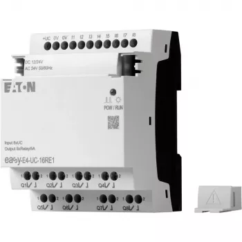 Eaton EASY-E4-UC-16RE1 easyE4 upravljački relej, 8 DI, 4 AI, 8 relejnih izlaza, Ethernet, LCD, za DIN tračnicu