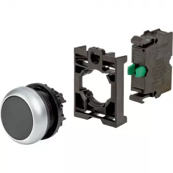 Eaton M22-D-S-K10-BVP tipkalo, u ravnini, crno, plastični prednji prsten, 1NO 110933