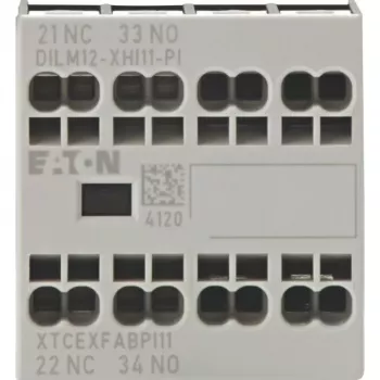 Eaton DILM12-XHI11 pomoćni kontaktni blok, 1NO+1NC, prednja montaža, vijčani priključci 199456