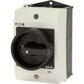 Eaton T0-1-102/I1/SVB-SW 2-polni glavni prekidač, 20 A, 690 V AC, crna ručica, bijela prednja ploča 207144