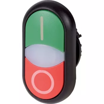 Eaton M22S-DDL-GR-X1/X0 tipkalo, višebojno, plastika, IP66, 32,2 mm, 54,7 mm 216701