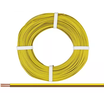 Donau Elektronik 218-38-25 licnasta žica 2 x 0,14 mm² smeđa, žuta 25 m