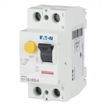 Eaton PXF-16/2/003-A zaštitni prekidač diferencijalne struje (RCCB), 2-polni, 16 A, 30 mA, tip A, 230 V AC 236730