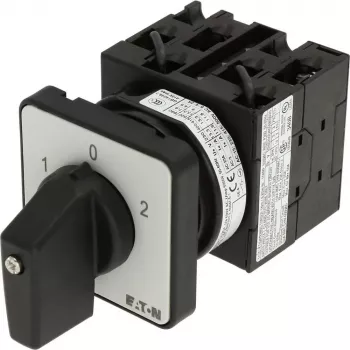 Eaton T0-3-8401/E 3-polni UKLJ-ISKLJ okretni prekidač, 20 A, 690 V AC, crna ručka, prednja montaža 091047