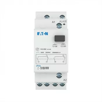 Eaton Z-S109/WW impulsni prekidač, DIN tračnica, 2 izmjenjiva kontakta, 16 A, 230 V AC zavojnica 265314