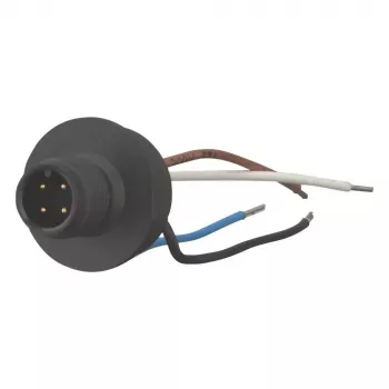 EATON M12 A-kodirani 4-polni ravni konektor, vijčani priključak, IP65/IP67, 230V/4A, PBT kućište, zlatni kontakti, kabel 4-6mm 266135