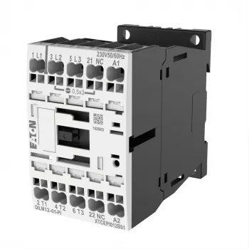 EATON DILM12-199244 3-Pole Power Contactor, 12 A, 230 V 50 Hz / 240 V 60 Hz Coil, 1 NO Auxiliary, Screw Terminals